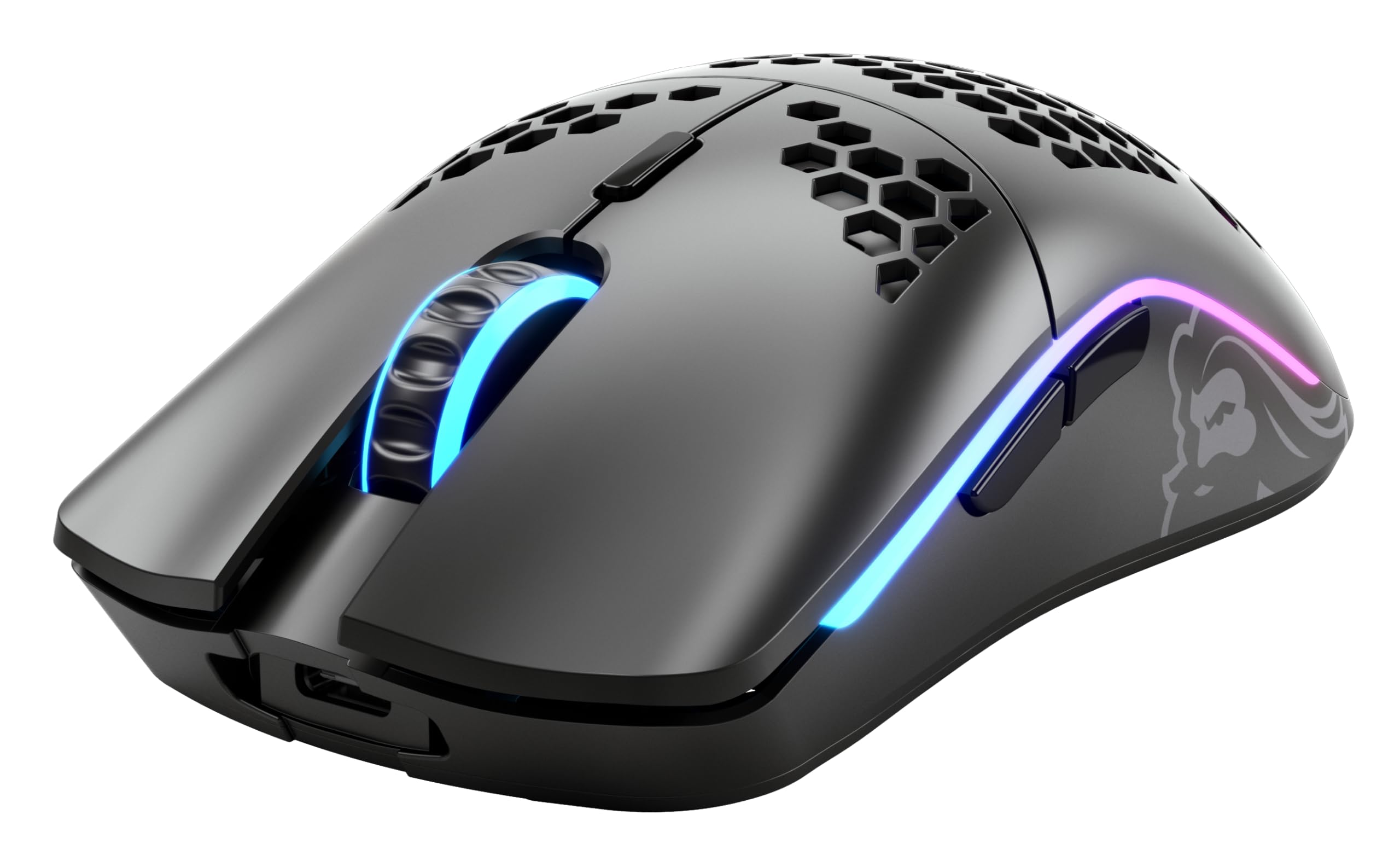 GLORIOUS Gaming Model O Wireless Gaming Mouse – Superleichte 69 g, Wabendesign, RGB-Beleuchtung, beidhändig, verzögerungsfreier 2,4-GHz-Funk, bis zu 71 Stunden Akku – Mattschwarz 3