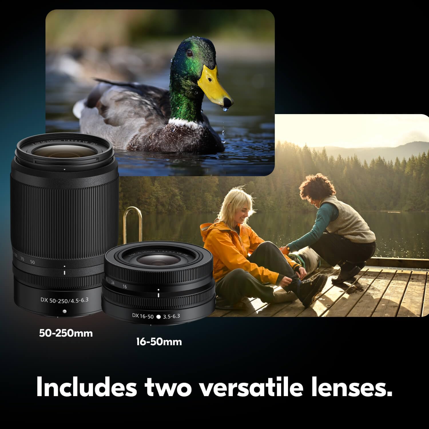 Nikon Z50 II with Two Lenses | Compact mirrorless Stills/Video Camera with Easy Color presets and Wireless Photo Sharing | Nikon USA Model