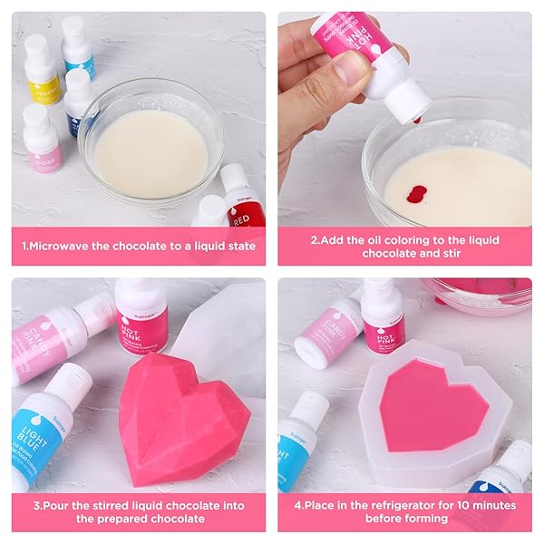 OIL BASED FOOD COLORING FOR CHOCOLATE, CHOCOLATE, FOOD GRADE 20ML, EDIBLE OIL FOOD DYE FOR BAKING, CUPCAKE & FONDANT, ICING