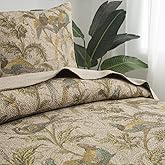 Brandream Bedding American Country Quilt Comforter Sets Cotton Birds Printing Queen Quilt Set Vintage Bedspread Coverlet Set 3Pcs