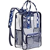 Clear backpack,VASCHY HeavyDuty Transparent See Through School Backpack BookBag