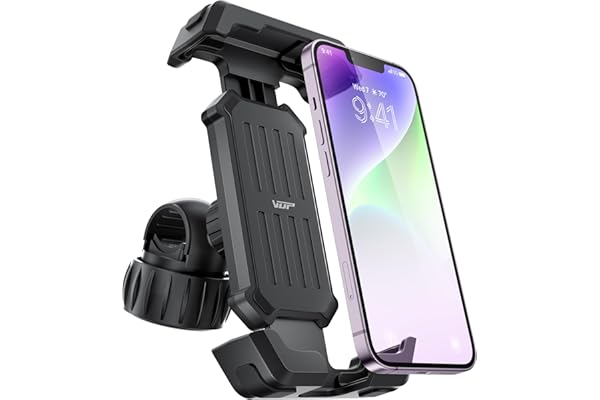 VUP Bike Phone Mount [Anti Vibration],360 Adjustable Phone Holder for Bike,Dirt Bike Accessories - ATV Scooter Clamp for iPho