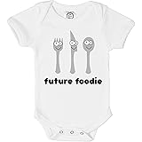 The Spunky Stork Baby Future Foodie Cute Funny Organic Newborn Infant Bodysuit