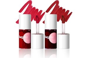 bayfree Lip Tint Stain, Long Lasting Korean Lip Stain Set, Non-sticky Waterproof Lightweight Lip and Cheek Tint, Moisturizing High Pigment Water Tint, Matte Finish Lip Tint