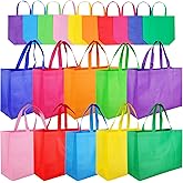 GITMIWS Large Non Woven Tote Bags, 15.7'' Rainbow Reusable Shopping Bags for Groceries