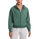 CRZ YOGA Womens SoftAura Full Zip Up Hoodie Workout Casual Hooded Sweatshirt Long Sleeve Athletic Jacket
