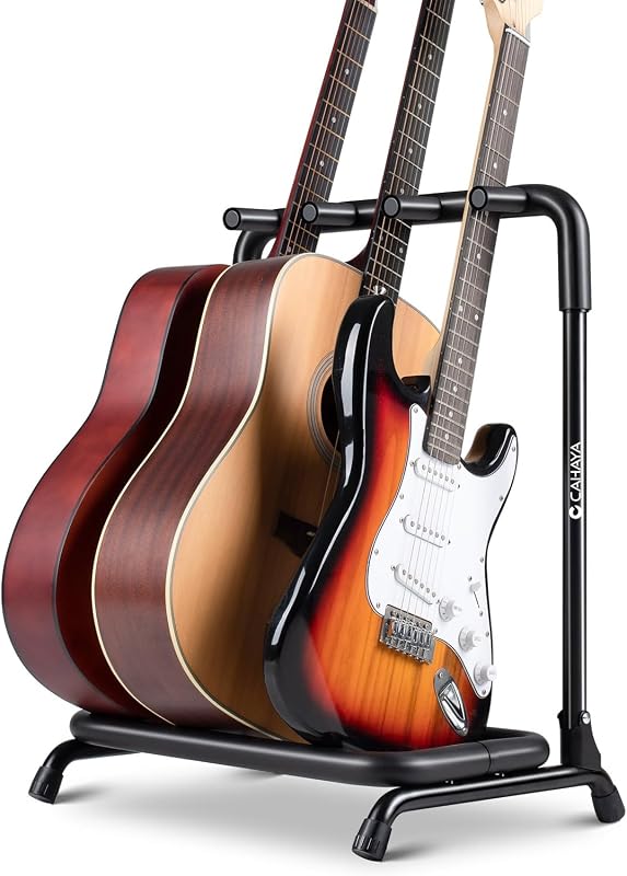 Support Multi Guitare: Support Universel pour Guitares Électriques, Acoustiques, Classiques et Basses avec Rembourrage en Caoutchouc Épais CY0344