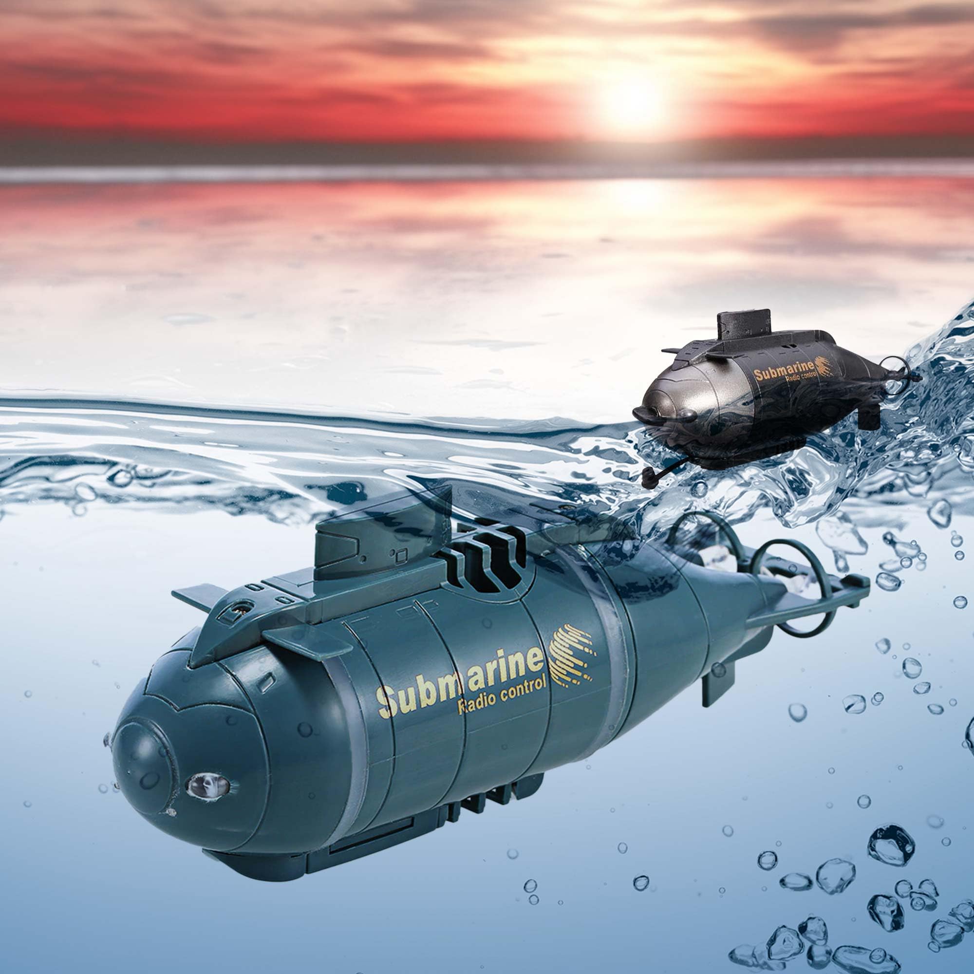 6-Channel Mini RC Radio Controlled Submarine – Submarine, Complete Kit incl. Battery, Charger, Controller