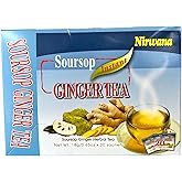 Soursop Ginger Tea – Refreshing Herbal Blend with Cinnamon & Lemon – Loose Leaf or Tea Bags 20 sachets Instant Tea