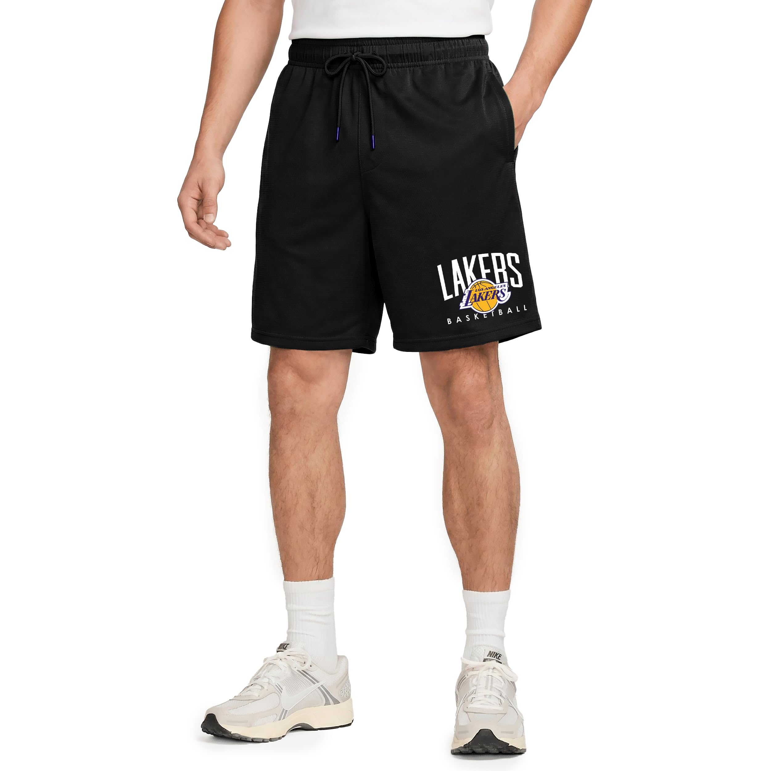 Ultra Game NBA Official Men’s Teamster Basketball Shorts, Los Angeles Lakers, Black, XX-Large Image