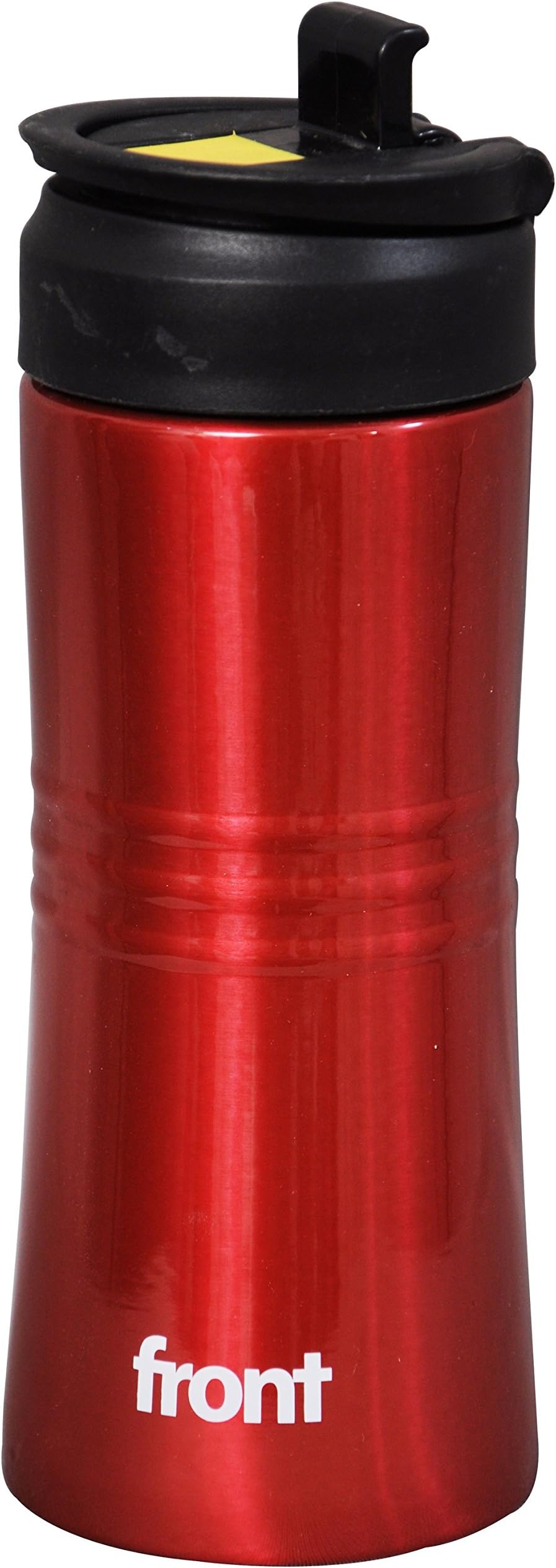 Front Stainless Steel Sipper Bottle, 450ml, Red/Black