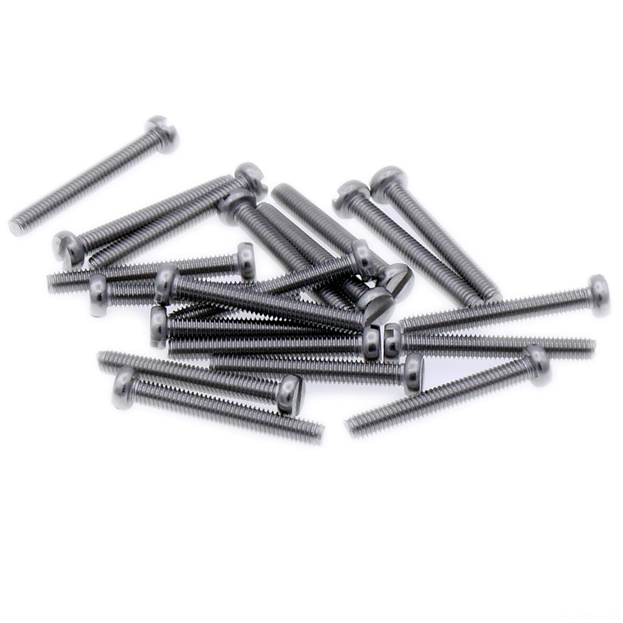 M5 (5mm x 22mm) Slot Cheese Machine Screw (Bolt) - Stainless Steel (A2) (Pack of 20)