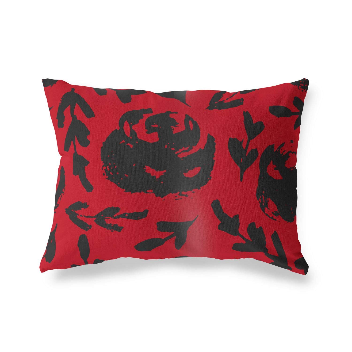BonaMaison Decorative Cushion Cover, Red Black Throw Pillow Covers, Home Decorative Pillowcases for Livingroom, Sofa, Bedroom, Size: 45X60 Cm - Designed and Manufactured in Turkey