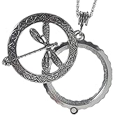 Artisan Owl Dragon Fly 4x Magnifier Magnifying Glass Dragonfly Pendant Necklace, 30" (Silvertone)