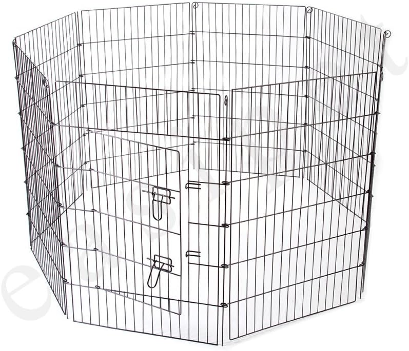 Easipet Metal dog run with Drop Pins, Medium 76cm x 61cm in 8 pieces