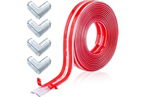 9.8ft Proof Edge Protector with 4pcs Corner Protectors, Transparent Furniture Protection Strip Silicone Clear Corner Guards S