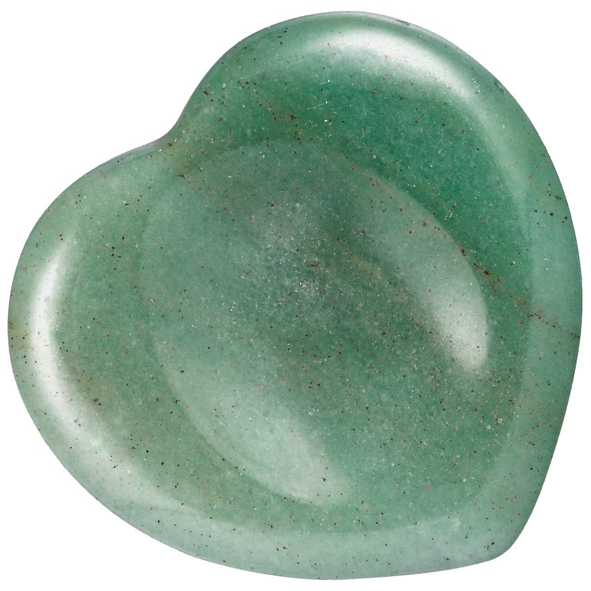 Nupuyai Green Aventurine Heart Thumb Worry Stone, Healing Crystal Pocket Palm Stone for Anxiety Stress Relief Reiki Therapy