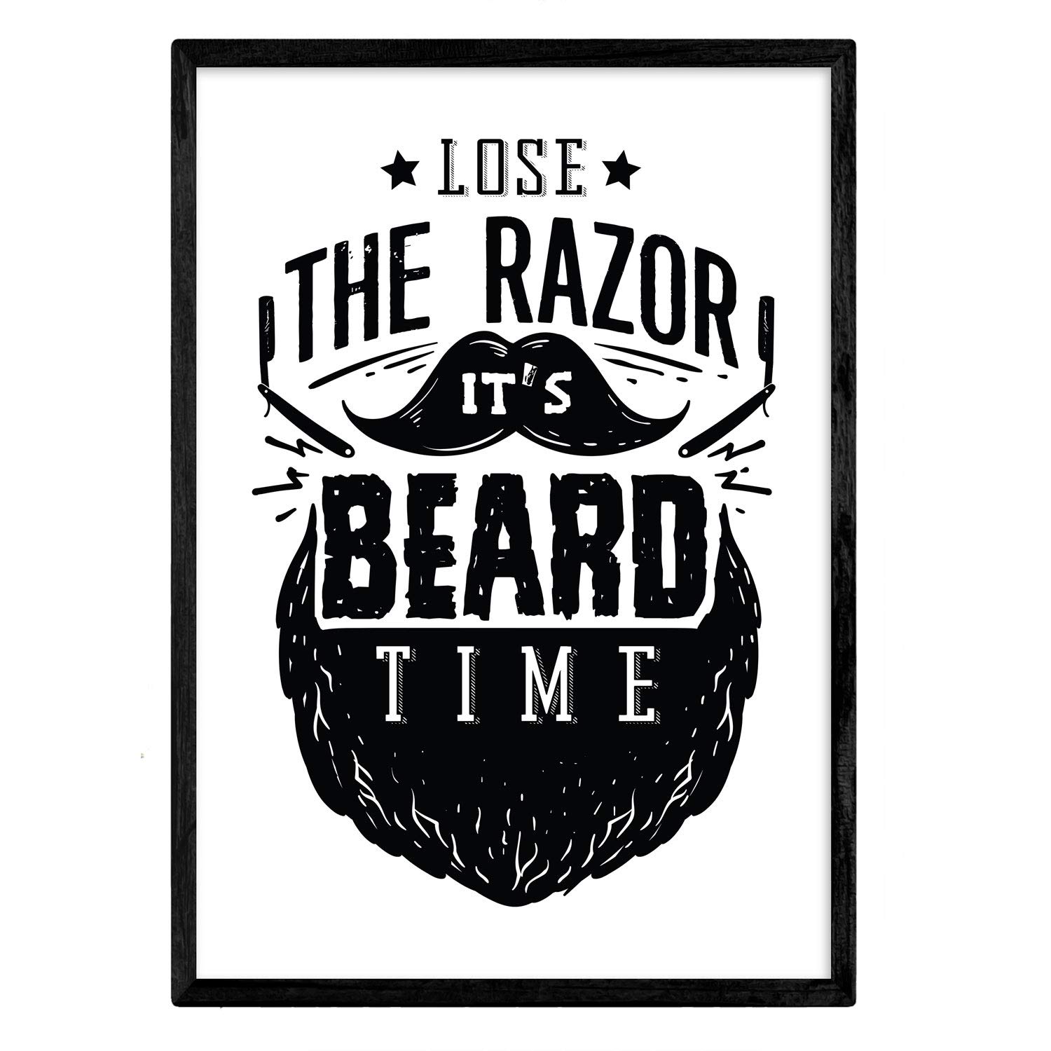 Nacnic Time Poster beard. Design decorative sheet. A4 size โ image 1