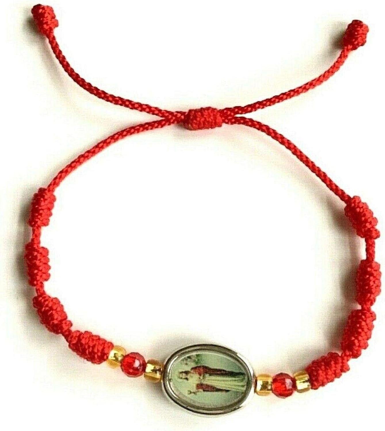 ALEX AND ELSA Saint Barbara RED Bracelet for Protection/PULSERA Rojo DE Santa Barbara para PROTECCION