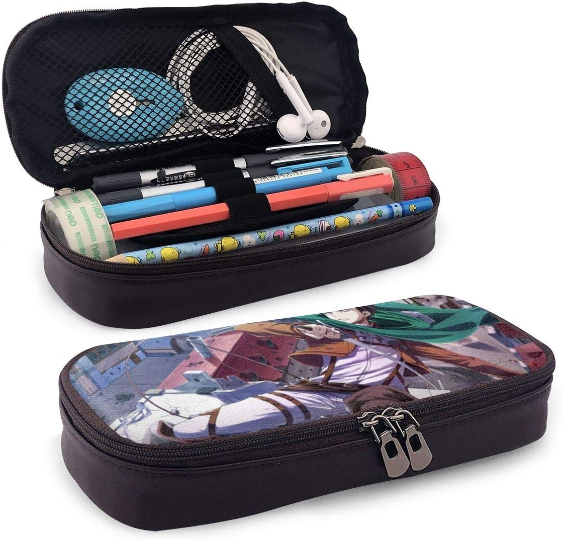 Naran Network Eren Jaeger Attack On Titan Travel Cosmetic Bag Pencil Case Fashion Jewelry Zipper Wallet