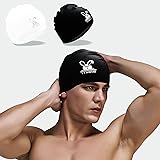 YTSWIM Silicone Swim Caps for Adult, Uni-Sex. Men. Womens, Pack of 2, Multiple Choice