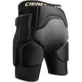 Cienfy 3D Hip Protective Padded Shorts EVA Tailbone Pad Impact Gear for Skiing Skating Snowboarding Skateboarding