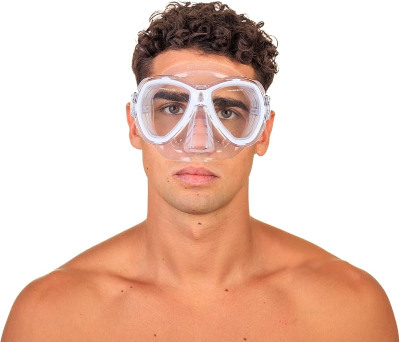 Elba Masque de plongée en Silicone Blanc