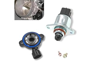 Polcatay Idle Air Control Valve, Throttle Position Sensor Replacement 17113625 17113598, High Temperature Resistant Quick Response Modification Parts, Compatible with Buick Chevrolet (Silver & Black)