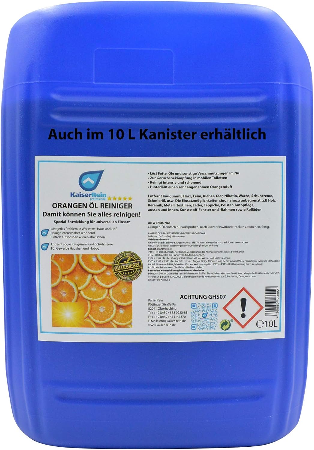 Kaiserrein Orangenreiniger 0 5 L 500 Ml Konzentrat