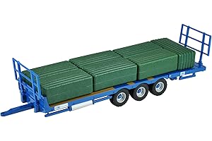 Britains 1:32 Kane Bale Trailer and Bales Farm Set, Collectable Farm Playset for Children, Tractor Toy Accessory Compatible with 1:32 Scale Farm Toys, Suitable for Collectors & Children from 3 Years