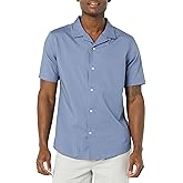 Amazon Essentials Men's Vacation Cotton Button-Down Resort Shirt, Short Sleeve