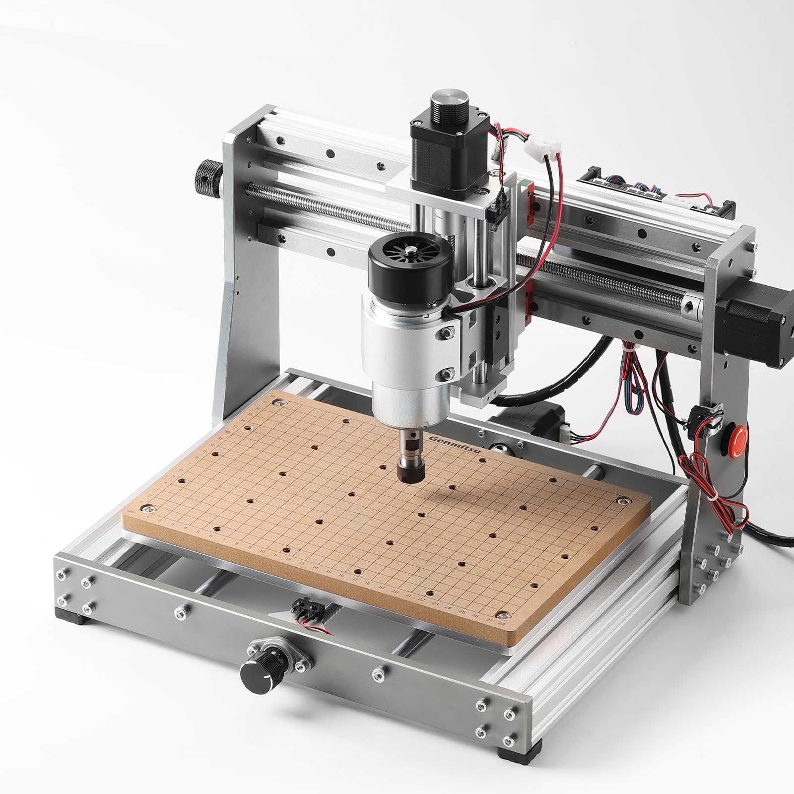 Genmitsu CNC MDF Grid Spoilboard for 3020 CNC Router Machine, Compatible with 3020-PRO Max Perfectly, 300 x 200 x 12mm, M6 Holes (6mm), Screws and Wrench Included
