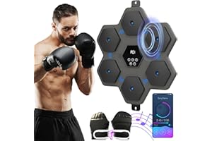 TGHIJKK 2024 Smart Bluetooth Music Boxing Machine: Wall-Mounted Electronic Trainer for Adults and Kids - Interactive Punching Equipment for Home Workouts - Ideal for Fitness