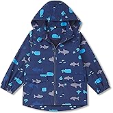 EIGIOO Boys Girls Waterproof Hooded Jackets Lightweight Soft Lining Kids Windbreaker Rain Coats