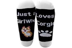 MBMSO 2 Pairs Corgi Socks Corgi Mom Gifts Socks Corgi Gifts for Corgi Lovers Just a Girl who Loves Corgis