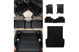 Kingna Floor Mats Compatible with 2023 2024 2025 Chevrolet Colorado and GMC Canyon Truck Mat Short Bed Mat Bed Liner All Weather TPE Truck Liner 2024 Chevy Colorado Accessories (Floor Mats+Bed Mat)