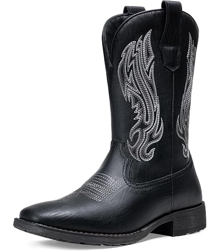 Amazon.com | Santimon Men's Crocodile Western Cowboy Boots, Side