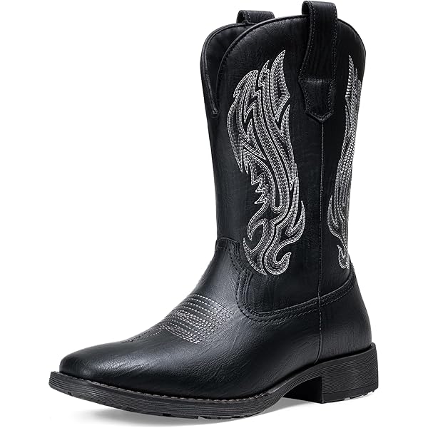 Amazon.com: femflame Cowboy Boots for Men Round Toe Embroidered