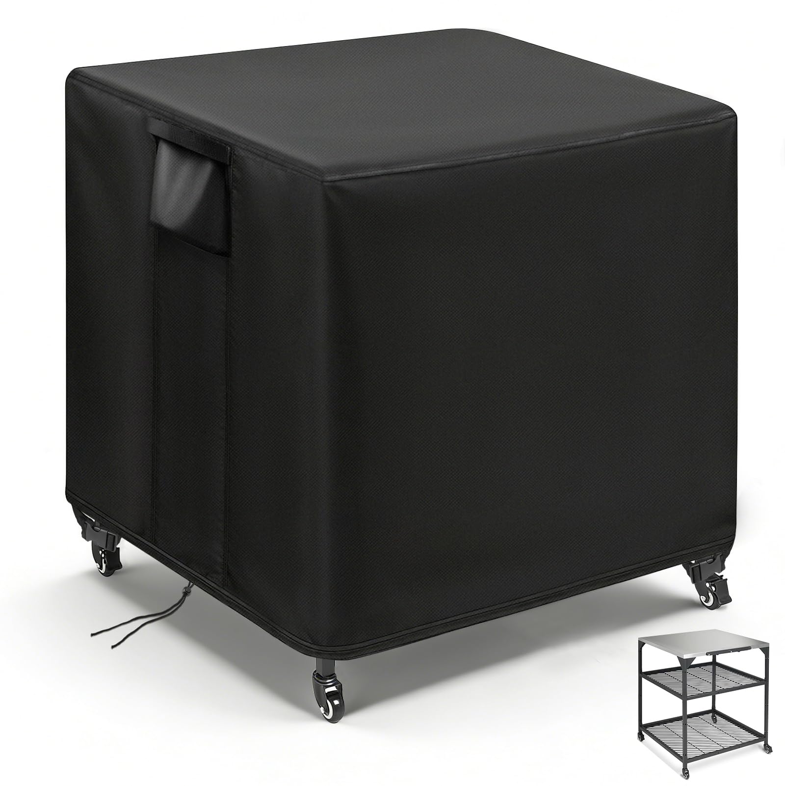 Onlyme Pizza Oven Table Cover, Waterproof Dustproof Outdoor Grill Cart Covers for Ooni Pizza Oven Table, Garden Protective for BBQ Grill Cart , 83x83x90cm