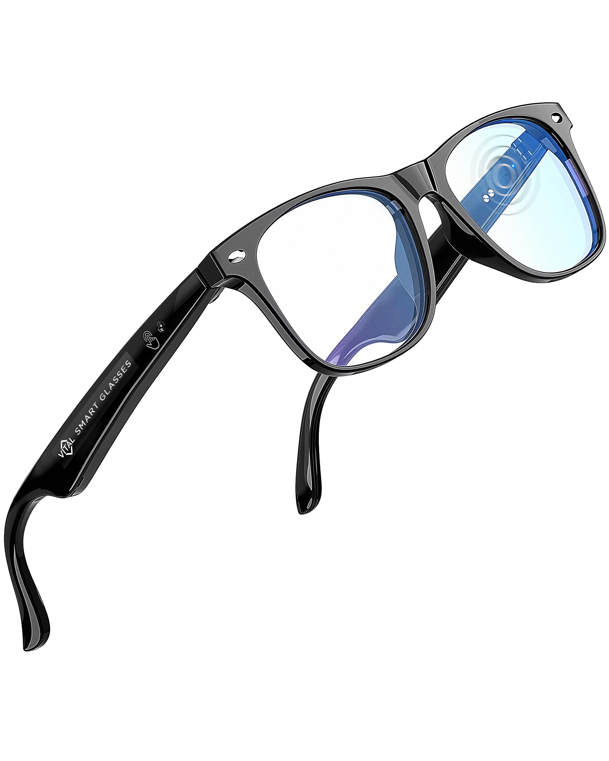 Photo 1 of Vital Smart Glasses for Men AI Translation – Open-Ear Bluetooth 5.3 Audio, 164-Language Translator in Phone App Vital Smart Glasses for Women UV400 Blue-Light Blocker Voice-Assistant Eyewear AI Glass