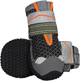 SlowTon Dog Boots Waterproof Non-Slip Paw Protectors Reflective Straps 9 Sizes