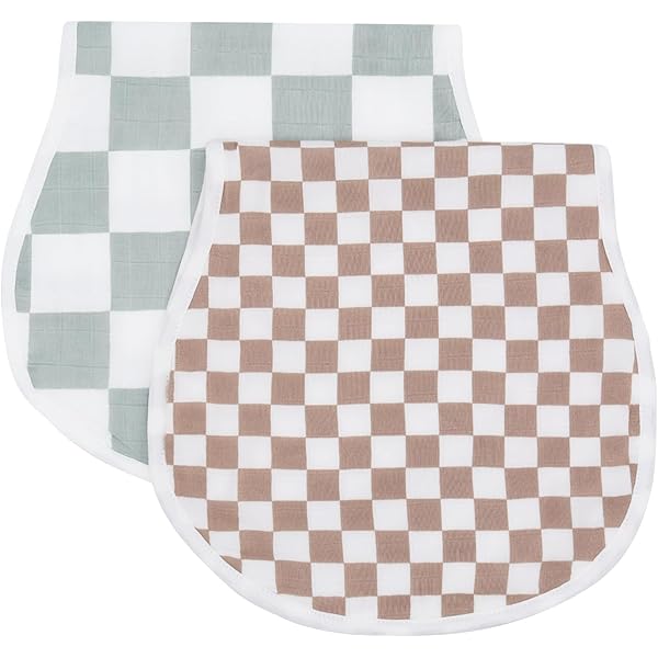 thumbnail image 2 of Little Jump Cotton Baby Lounger Covers, 2 Pack, Soft Removable Slipcovers For Newborn Infant Lounger, For Girls Boys, Coffee Checkered (Coffee & Green Checkered 2 of 9
