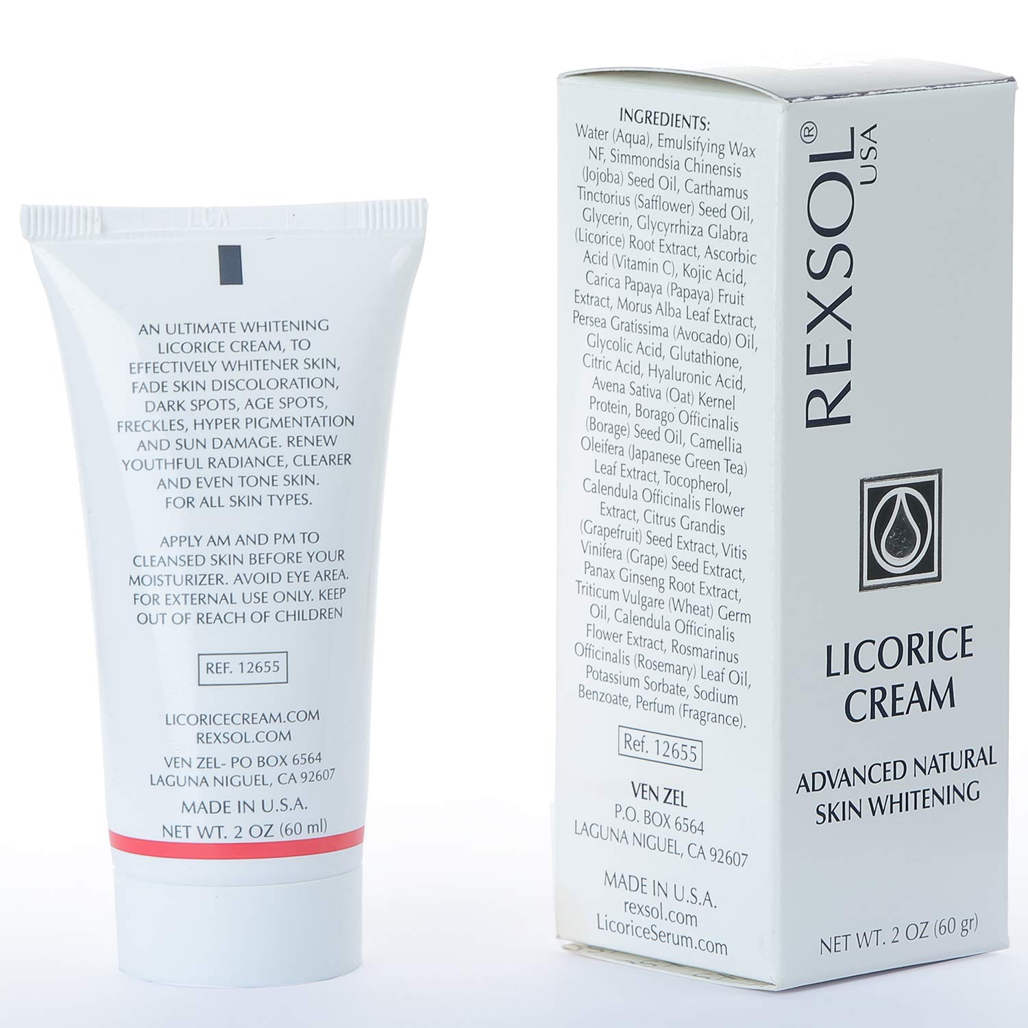 REXSOL Licorice Cream Advanced Natural Skin Whitening With Vitamin C