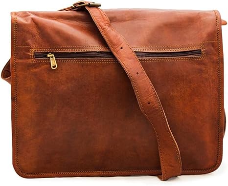 slim leather messenger bag