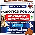 Probiotics for Dogs - Support Gut Health, Itchy Skin, Allergies, Immunity, Yeast Balance - Dog Probiotics and Digestive Enzymes with Prebiotics - Reduce Diarrhea, Gas - 120 Probiotic Chews for Dogs
