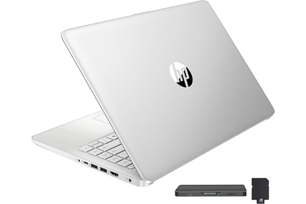 HP Stream 14" HD BrightView Laptop, Intel Processor N150, 16GB RAM, 416GB Storage (128GB eMMC + 288GB Docking Station Set), Intel UHD Graphics, 720p Camera, Wi-Fi, 1 Year Office 365, Win 11 S, Silver