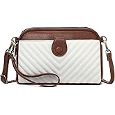 GAEKEAO Crossbody Bags for Women Small Genuine Leather Shoulder Purse Cross Body Bag with Wristlet Top Zipper