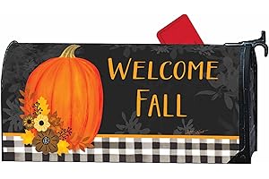 Studio M MailWraps Fall Welcome, The Original Magnetic Decorative Mailbox Cover, Made in USA, Superior Weather Durability, Standard Size fits 6.5W x 19L Inch Mailbox