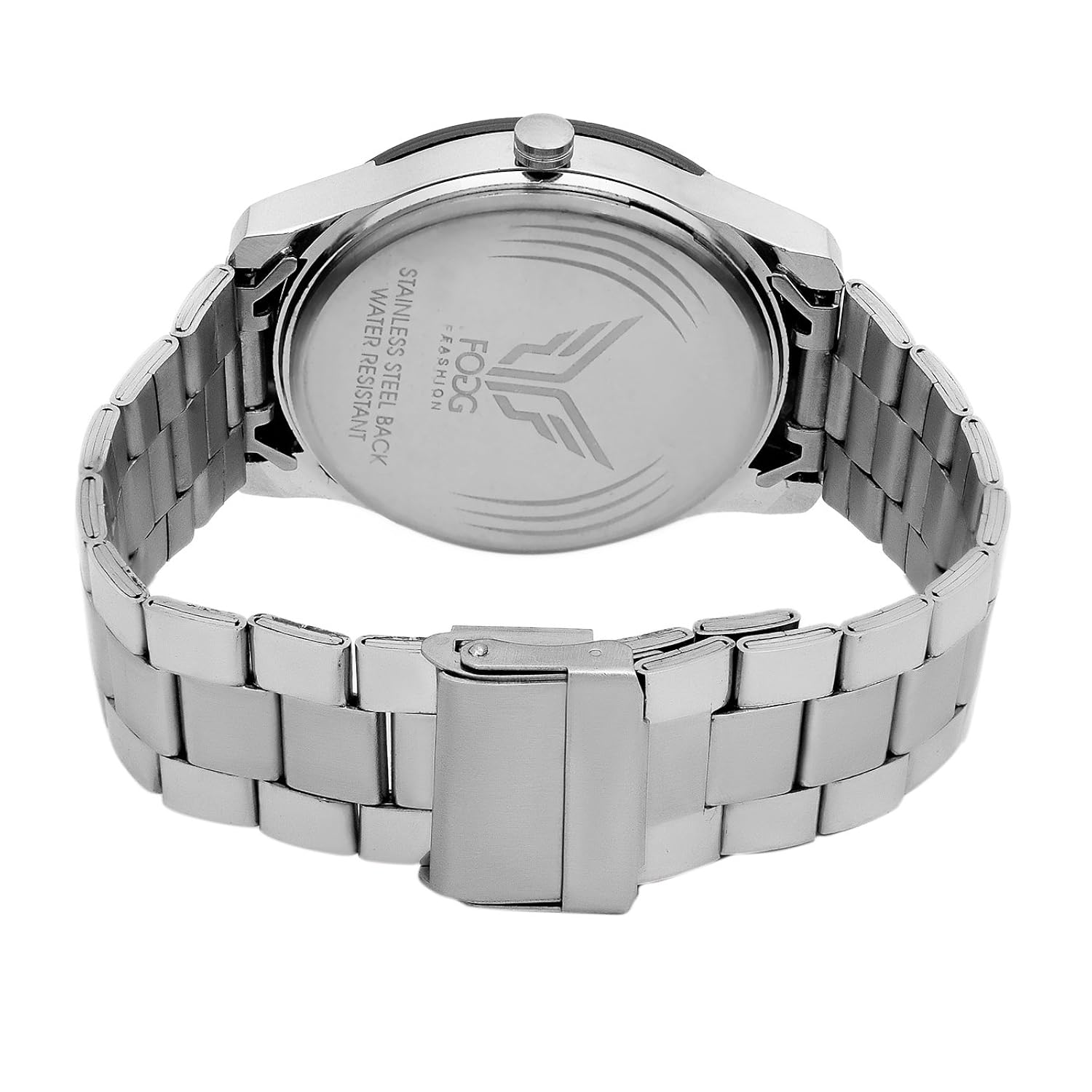 fogg analog black chrono dummy dial men's watch 2002-bk