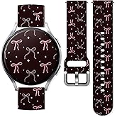 Watch Bands Compatible with Samsung Galaxy Watch 40mm 42mm 44mm 45mm 46mm, 20mm Pattern Replacement Silicone Strap for Galaxy Wacth 7/6/ 5/4/ 5 Pro/4 Classic/3 (41mm)/Active 2